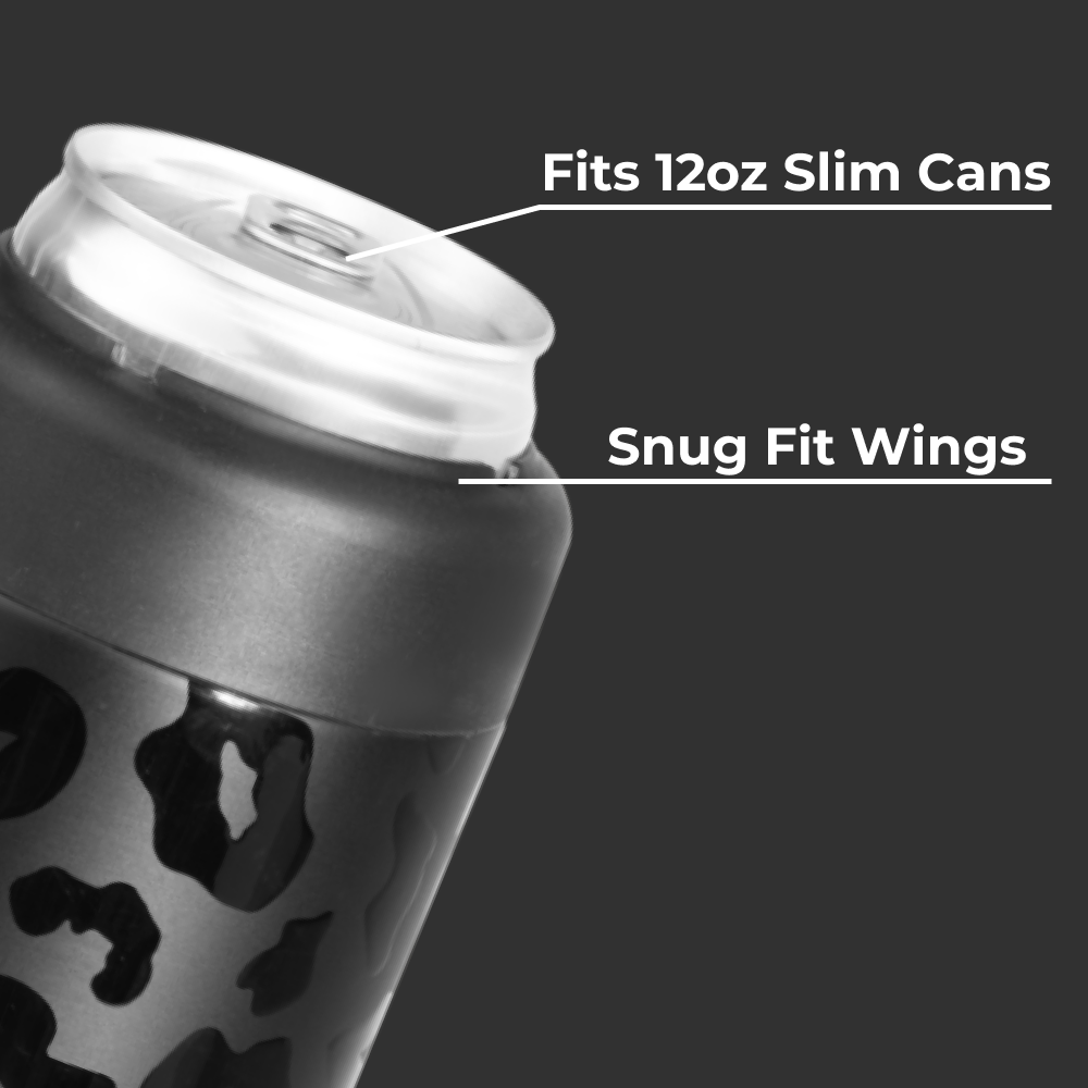 Black Leopard - Can Cooler (Slim)